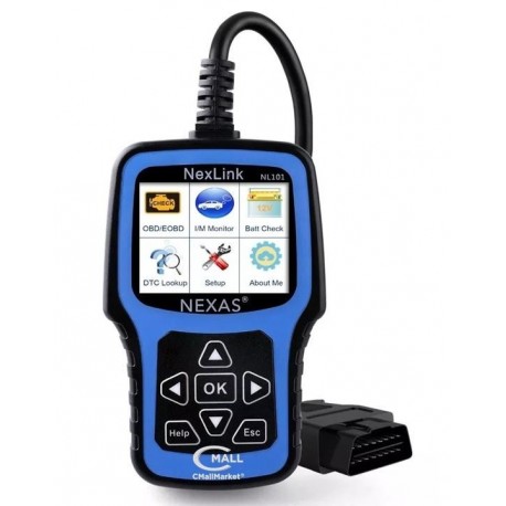 Scanner NEXAS NexLink NL101 OBD2 CAN con Verificador Voltaje Bateria