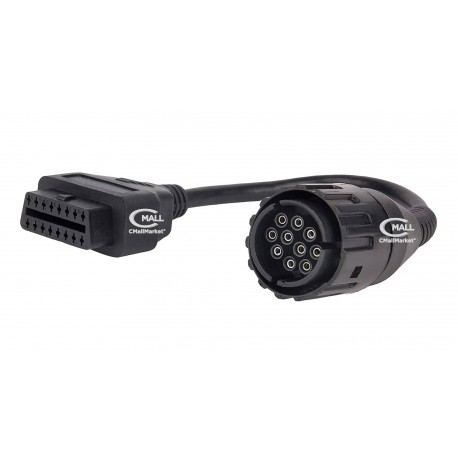 Cable Adaptador Redondo 10 pines a 16 pines OBD2 para Motos BMW