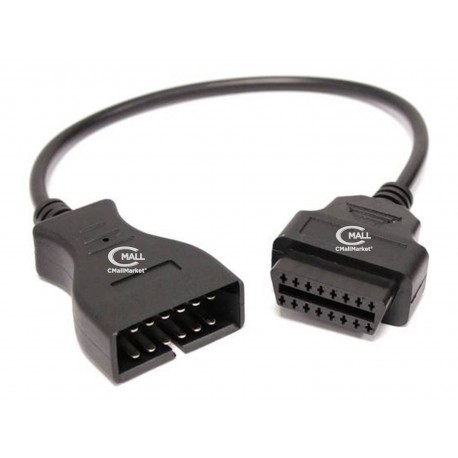 Cable Adaptador 12 pines a 16 pines OBD2 para DAEWOO