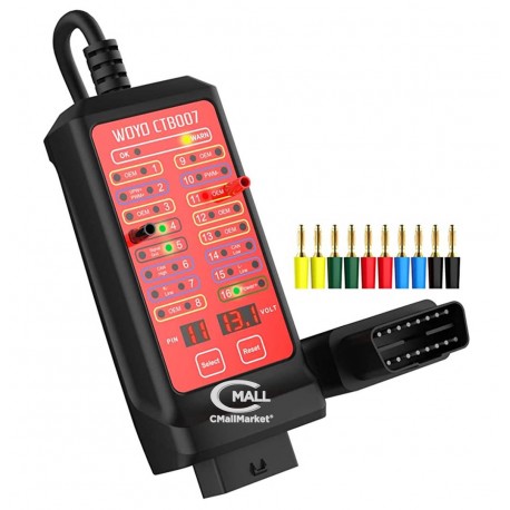 Caja de Conexiones Probador OBD2 WOYO CTB007 (Breakout Box) Detector de Voltaje