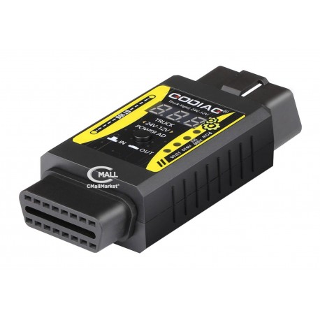 Convertidor de Voltaje OBD2 24V a 12V GODIAG (Macho a Hembra)