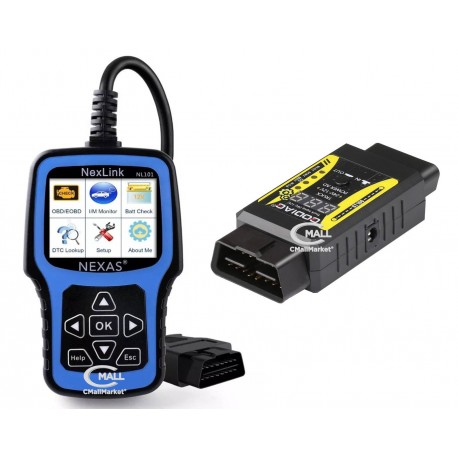 Scanner NEXAS NexLink NL101 OBD2 CAN con Convertidor de Voltaje 24V