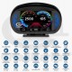 Monitor HUD OBD2 CAN GPS CMP2 (Temperatura, RPM, Velocidad, Voltaje, Turbo, Inclinación) Tablero Dashboard