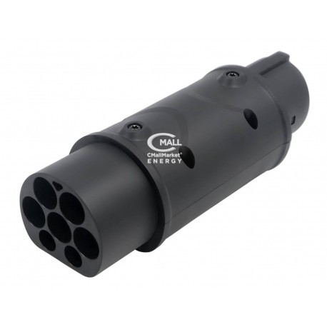 Adaptador Convertidor Cargador AC Tipo 2 a Tipo 1 Vehiculos EV PHEV IEC 62196-2 Mennekes a SAE J1772 - CMall ENERGY CME