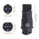 Adaptador Convertidor Cargador Tipo 1 a Tipo 2 Vehiculos EV PHEV SAE J1772 a IEC 62196-2 Mennekes - CMall ENERGY CME