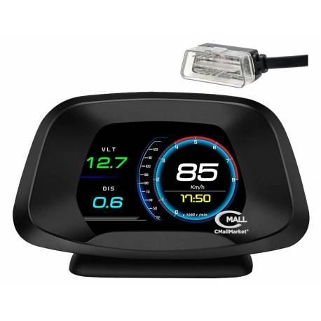 Monitor HUD OBD2 GPS CMP19 (Temperatura, RPM, Velocidad, Voltaje, Turbo) Tablero Dashboard