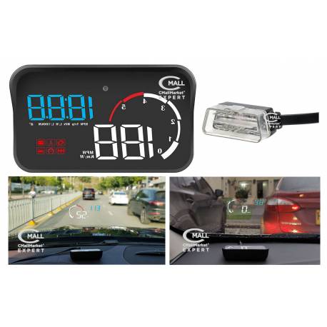 Monitor HUD OBD2 CMM10 de Proyeccion al Panoramico (Temperatura, Velocidad)