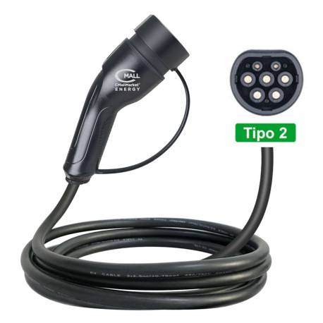 Cable Extension Manguera Tipo 2 (Mennekes) para Cargador AC de Vehiculos Electricos EV PHEV (Repuesto) - CMall ENERGY CME