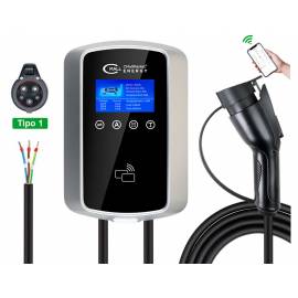 Cargador Fijo Inteligente 7kW (Estacion Carga tipo wall box) AC Tipo 1 (SAE J1772) Vehiculos Electricos EV e Hibridos PHEV