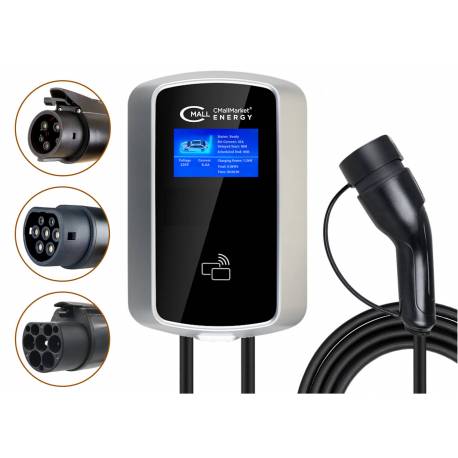 Cargador Fijo Inteligente 7kW OCPP (Estacion Carga) AC para Plataforma de Gestion (Tipo 1, Tipo 2 o GB/T) EV PHEV - CME