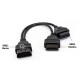 Cable Extension Universal OBD2 Splitter Tipo Y 1x2 16 Pines