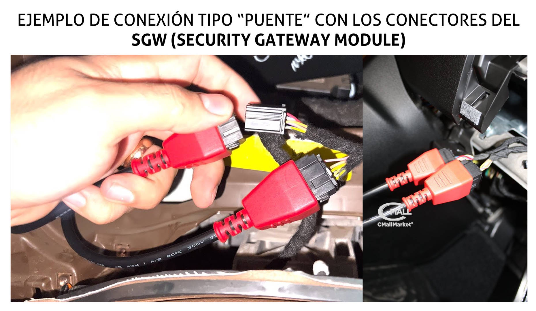 Cable Adaptador SGW 12+8 pines a 16 pines OBD2 para FCA (CHRYSLER, DODGE, FIAT, ALFA ROMEO)