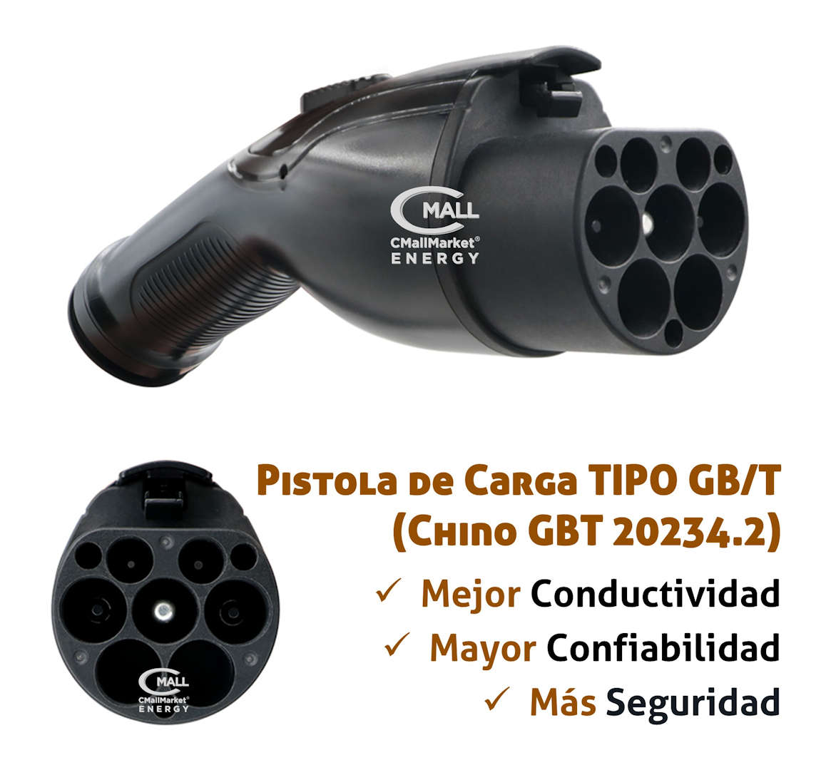 Cable Extension (Manguera) GB/T para Cargador Fijo o Portatil de Vehiculos Electricos EV PHEV (Repuesto) - CMall ENERGY CME