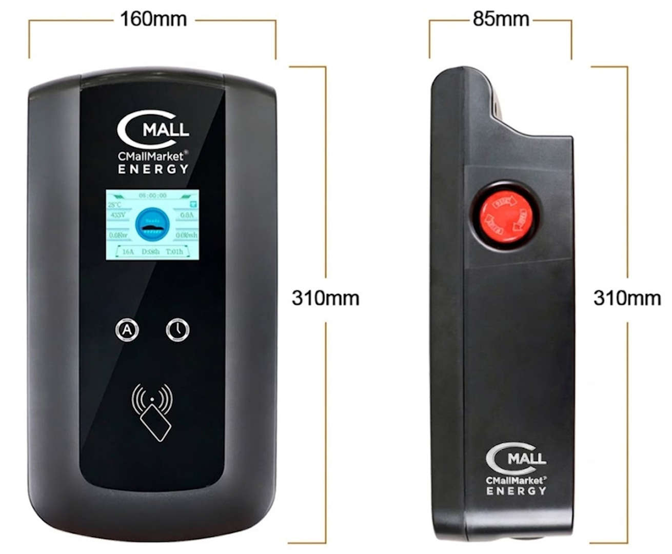 Cargador Fijo Inteligente 7kW (Estacion Carga tipo wall box) AC Tipo GB/T (Chino 20234.2) Vehiculos Electricos EV e Hibridos PHEV - CMall ENERGY CME