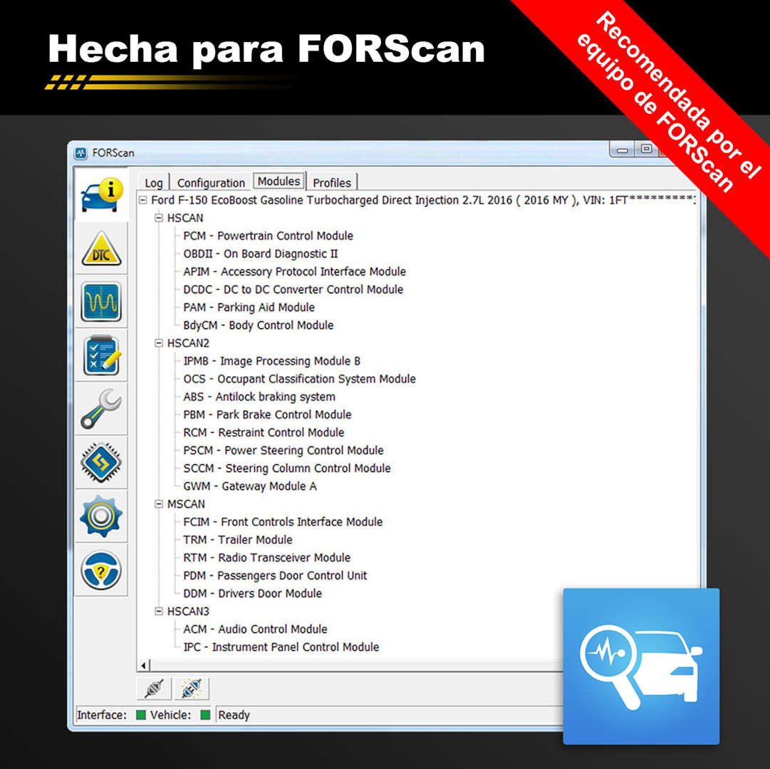Interface / Scanner Vgate ® vLinker FS USB para FORScan - CMall Market ® EXPERT