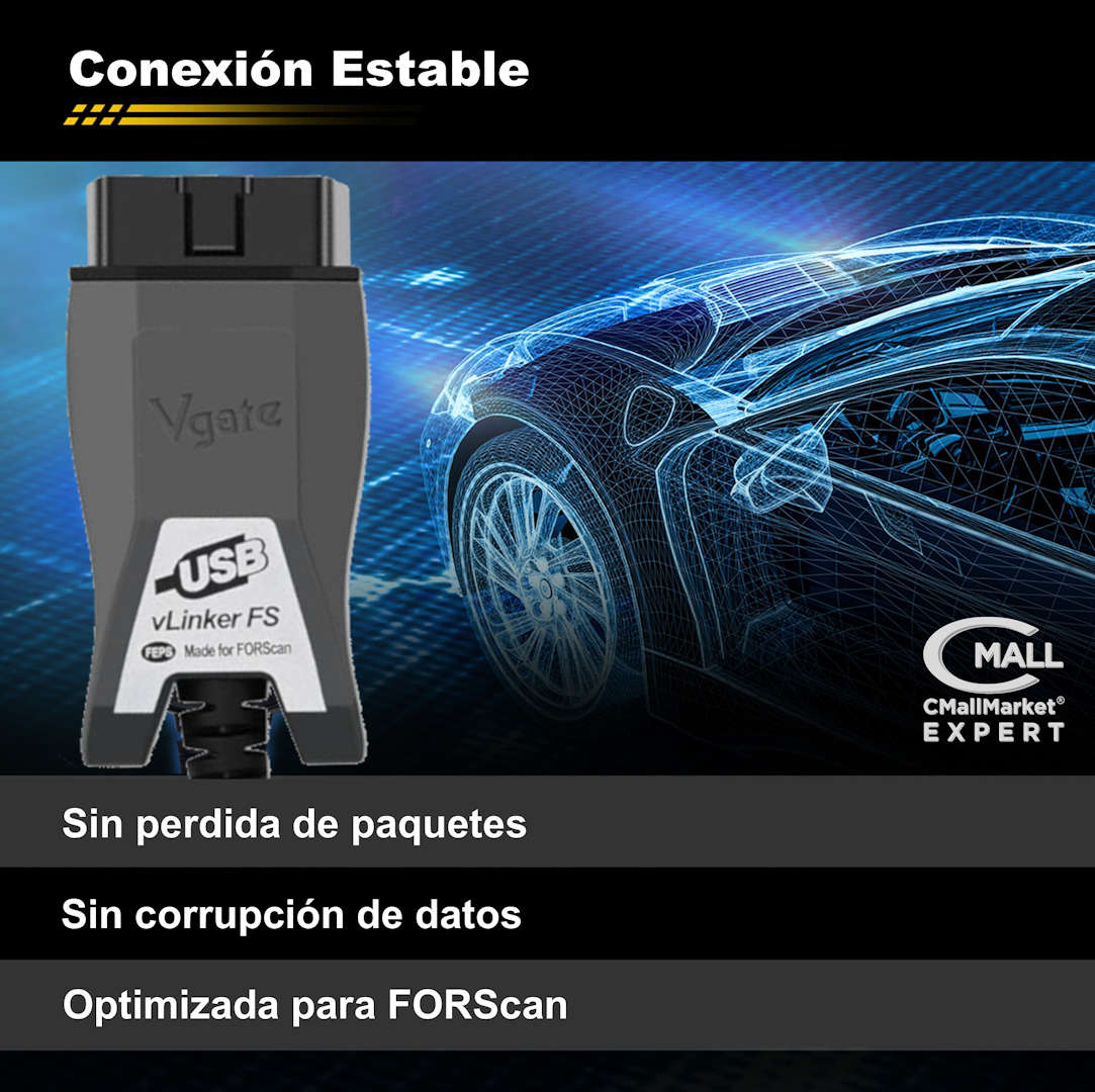 Interface / Scanner Vgate ® vLinker FS USB para FORScan - CMall Market ® EXPERT