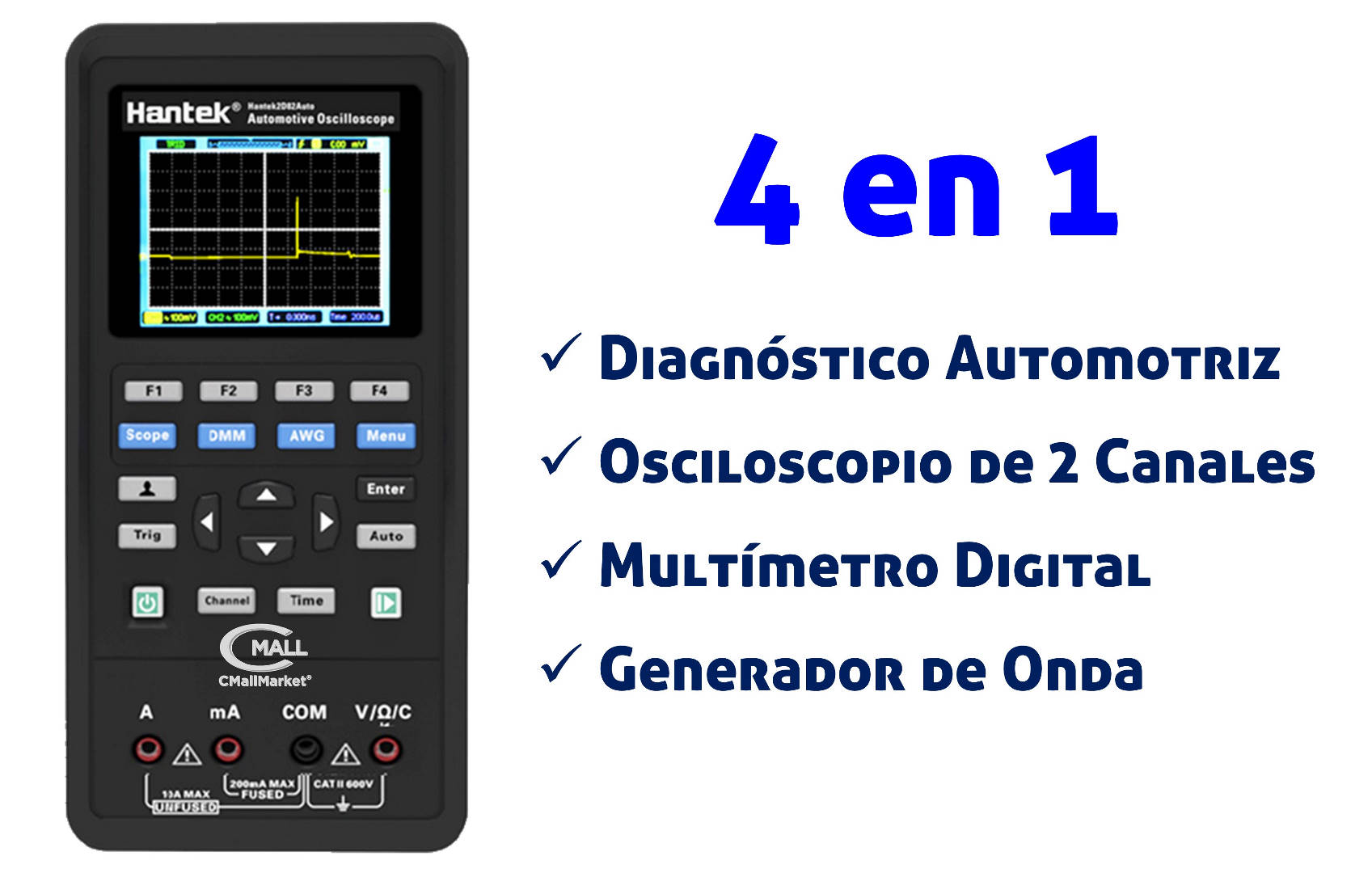 Osciloscopio Automotriz Portatil HANTEK 2D82Auto de 2 Canales CMall Market