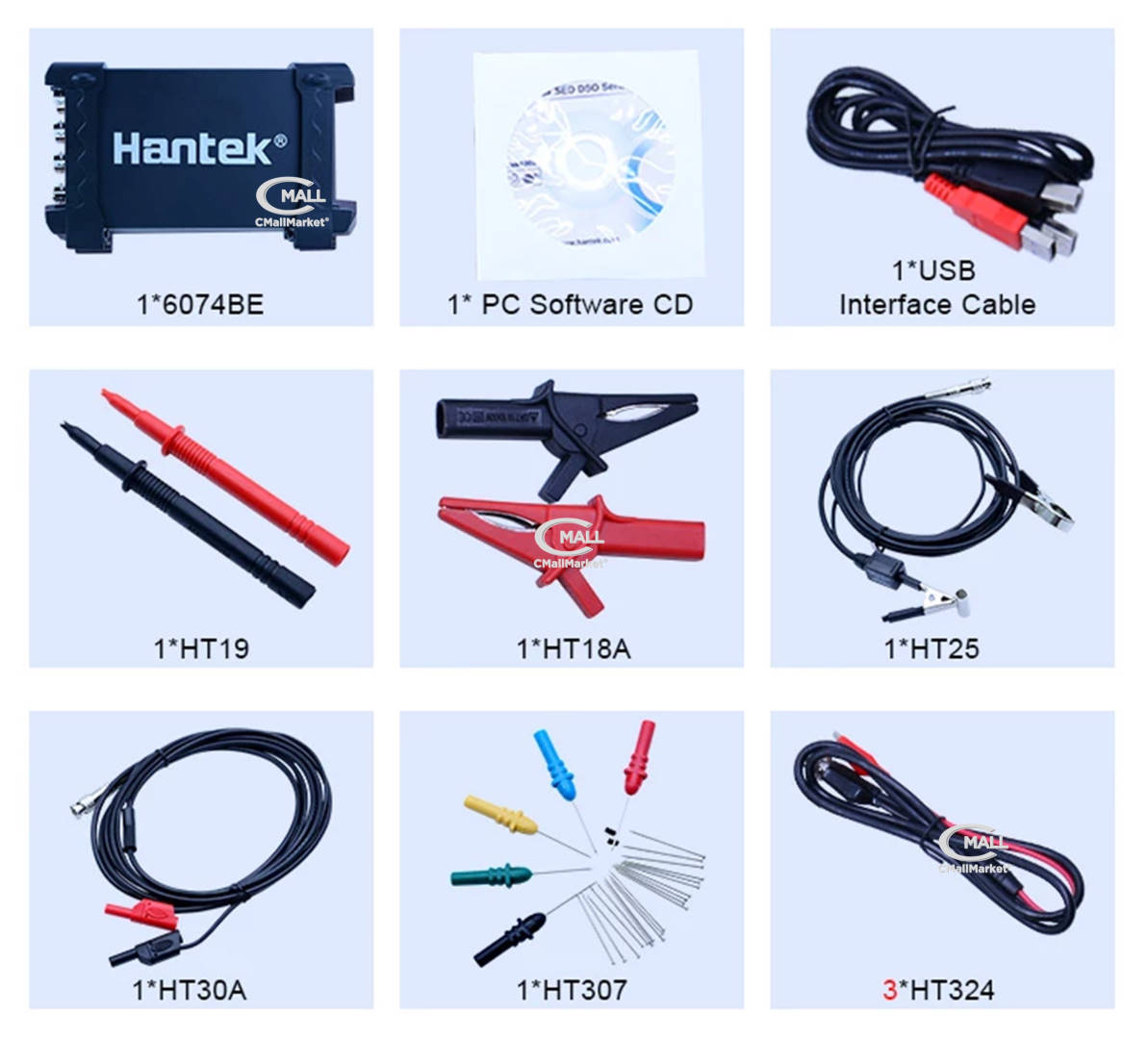 Osciloscopio Automotriz HANTEK 6074BE USB de 4 Canales - CMall Market ®
