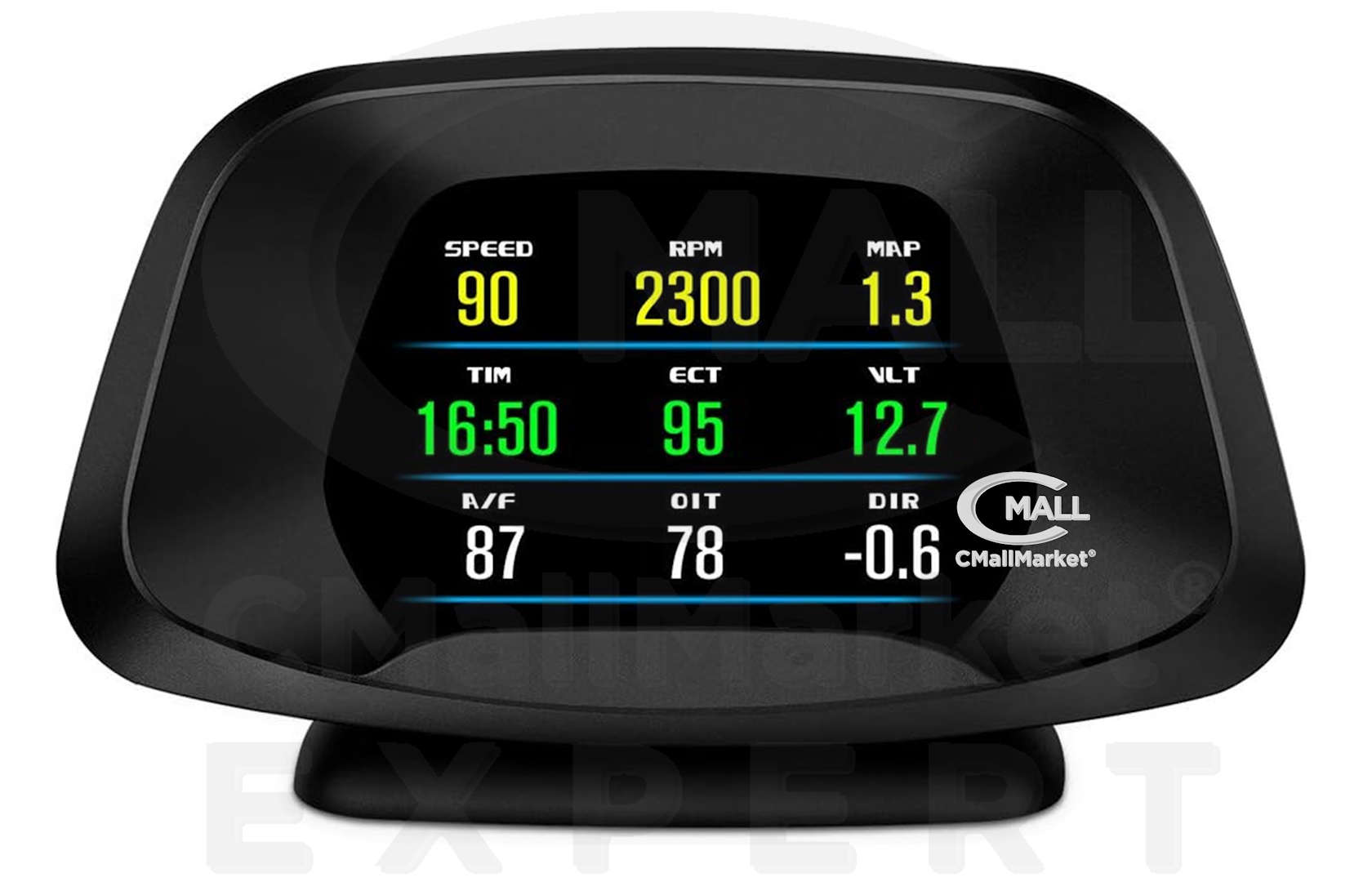 Monitor HUD OBD2 GPS CMP19 Computador de Viaje Indicadores Relojes Testigos CMall Market ® EXPERT