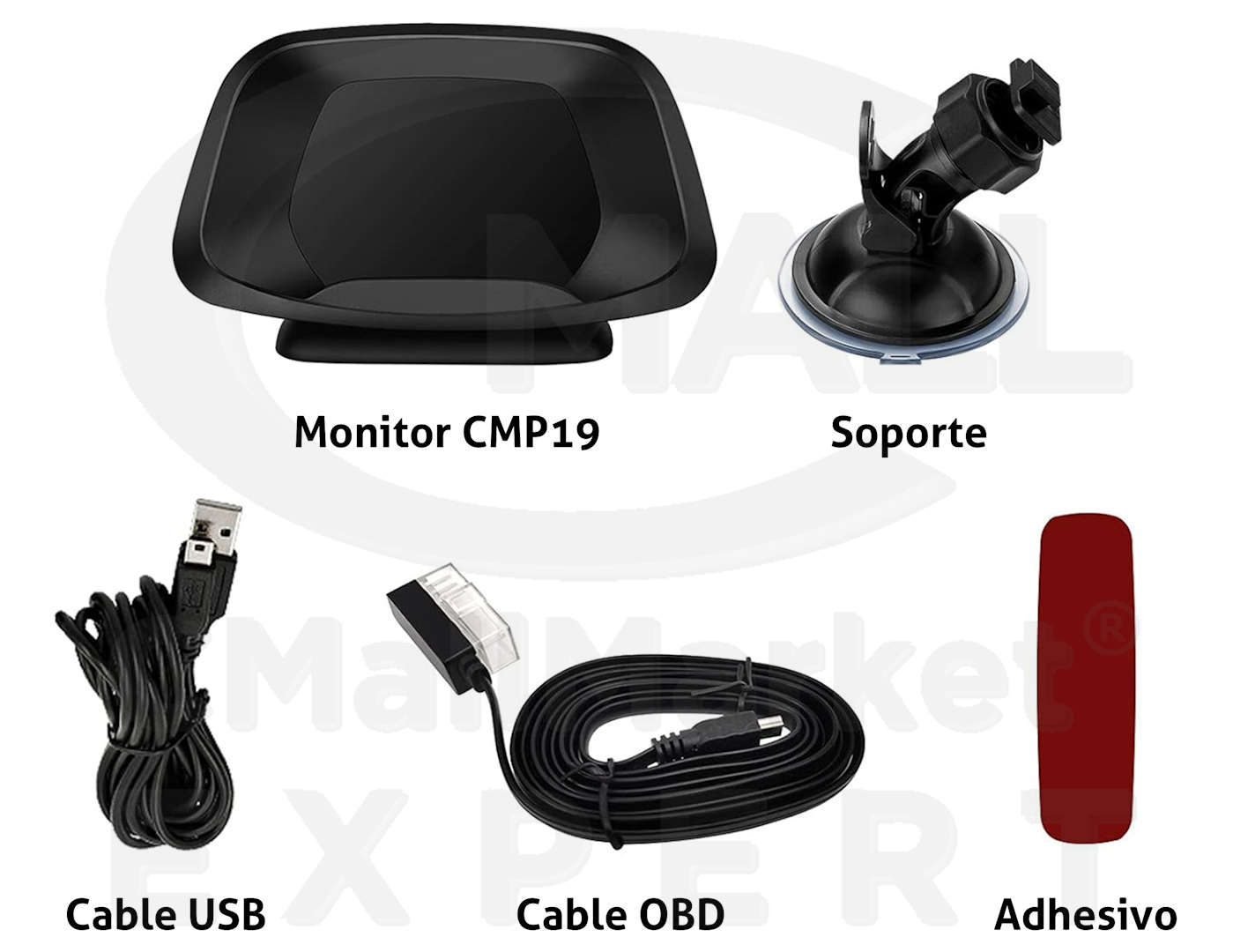 Monitor HUD OBD2 GPS CMP19 Computador de Viaje Indicadores Relojes Testigos CMall Market ® EXPERT