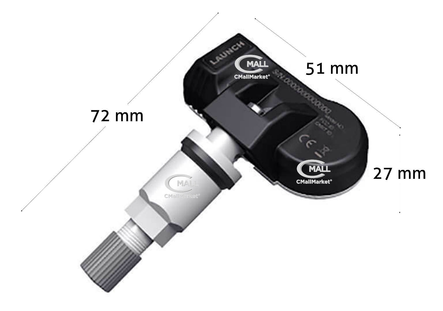Sensor TPMS Universal Programable LAUNCH para Monitoreo Presion Llantas CMall Market ®