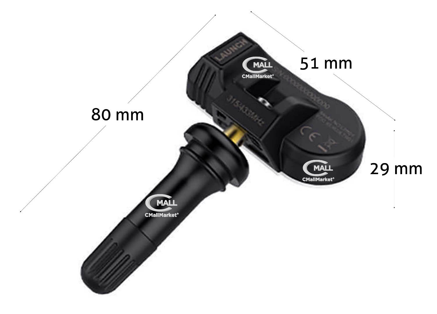 Sensor TPMS Universal Programable LAUNCH para Monitoreo Presion Llantas CMall Market ®