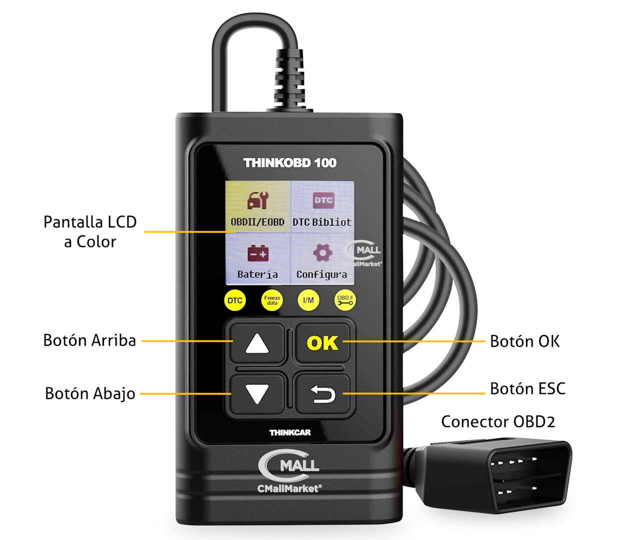 Scanner THINKCAR THINKOBD 100 OBD2 y CAN para KTM, BAJAJ, Pulsar, Dominar, Benelli, Euro V - CMall Market ®