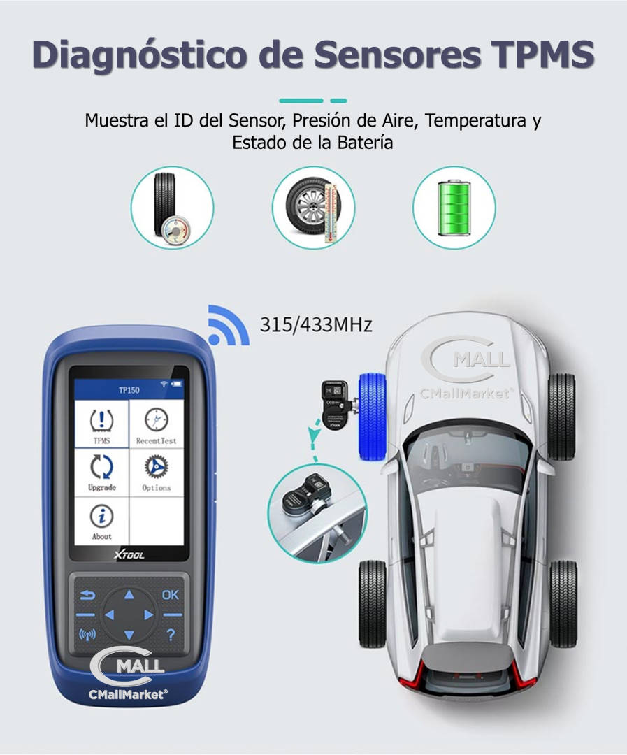 Programador y Activador TPMS XTOOL TP150 160+ Marcas CMall Market ® EXPERT