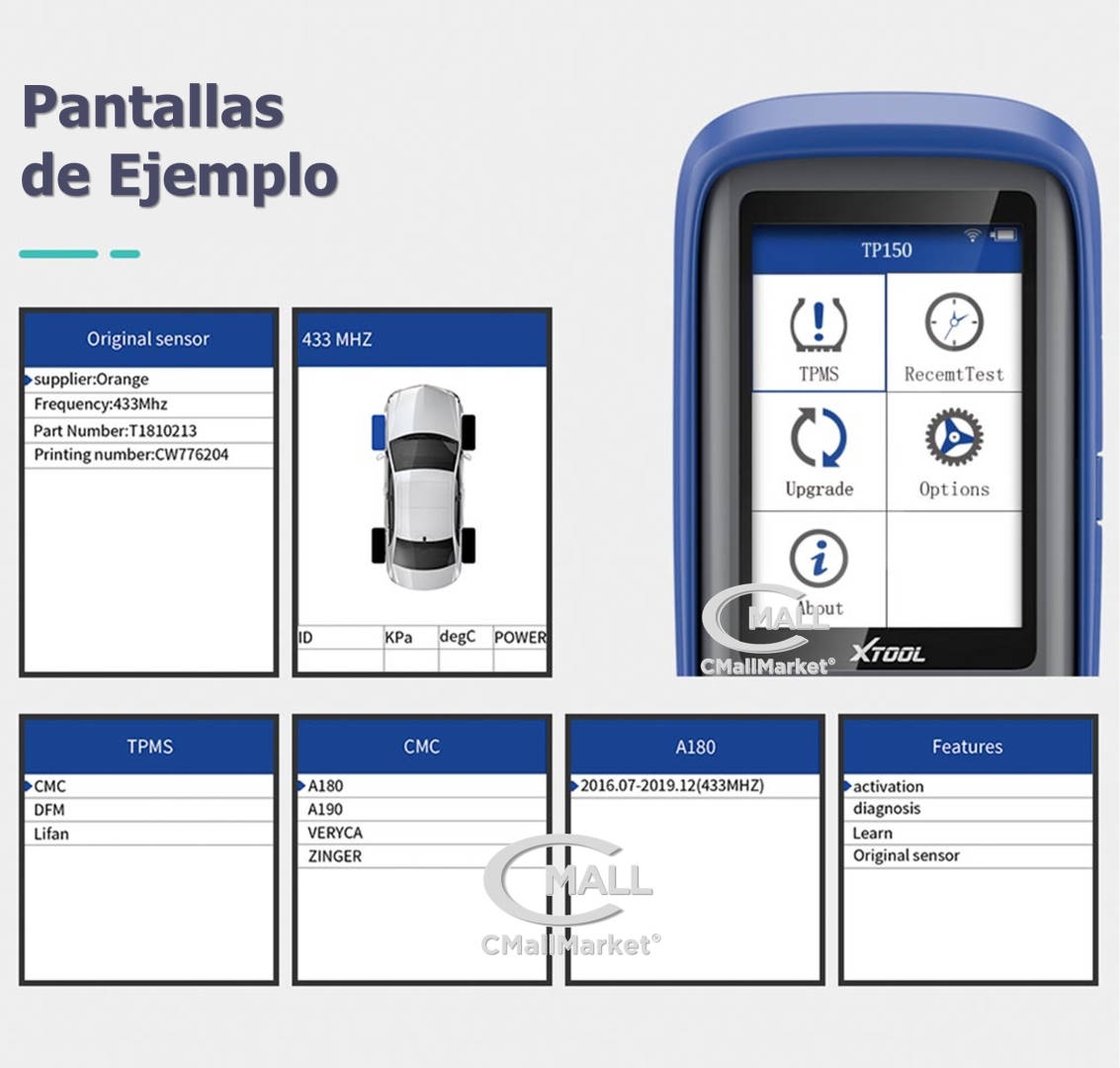 Programador y Activador TPMS XTOOL TP150 160+ Marcas CMall Market ® EXPERT