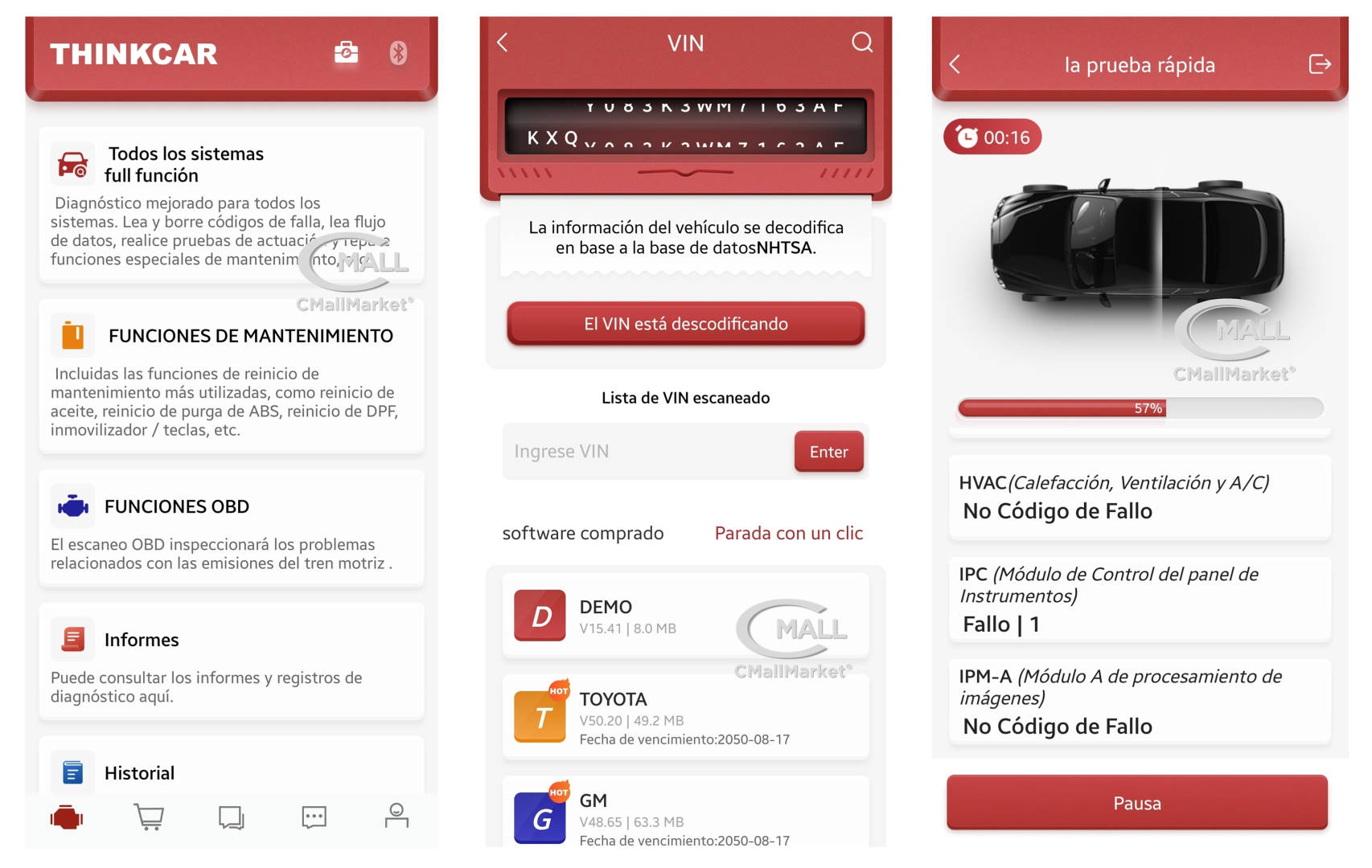 Scanner Personal Multimarca y Multi-Sistemas THINKDIAG 2 Bluetooth (Profesional) CMall Market